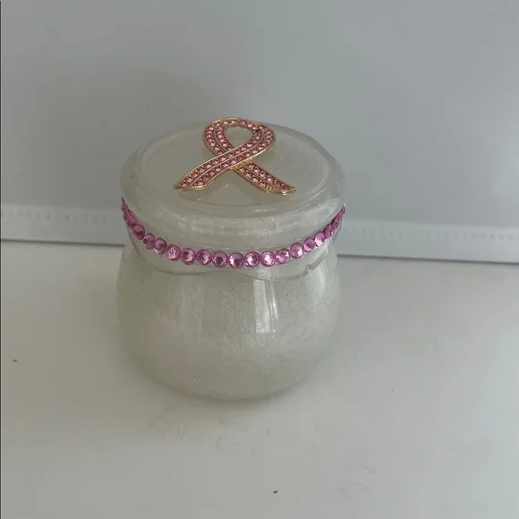 Pink Ribbon Decorated Jar - Picture 1 of 2